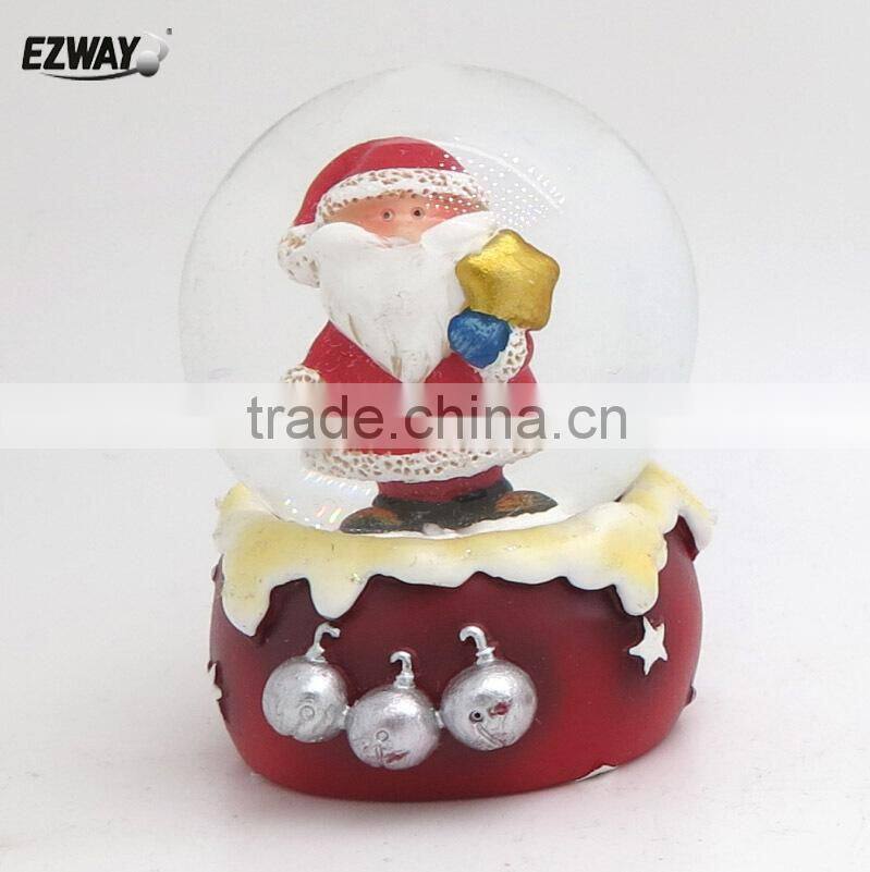 Hot sale cute and simple design different bear figurines snow globes for sale