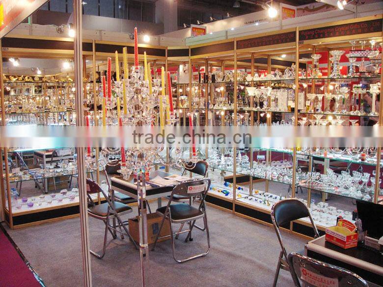 2015 Wholesale watercolor crystal teaport with cup, crystal tea set for home decoration