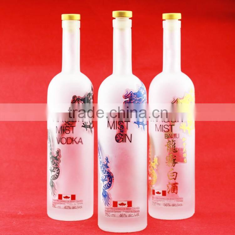 New design glass bottle for liquor empty champagne bottle 16oz wholesale glass bottle