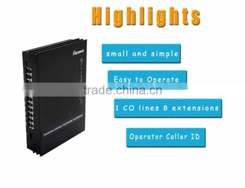 Telephone system/PABX /office PBX / centrales telefonicas/MD108 1 CO line 8 extension