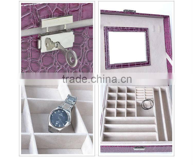 high quality faux leather square gift box