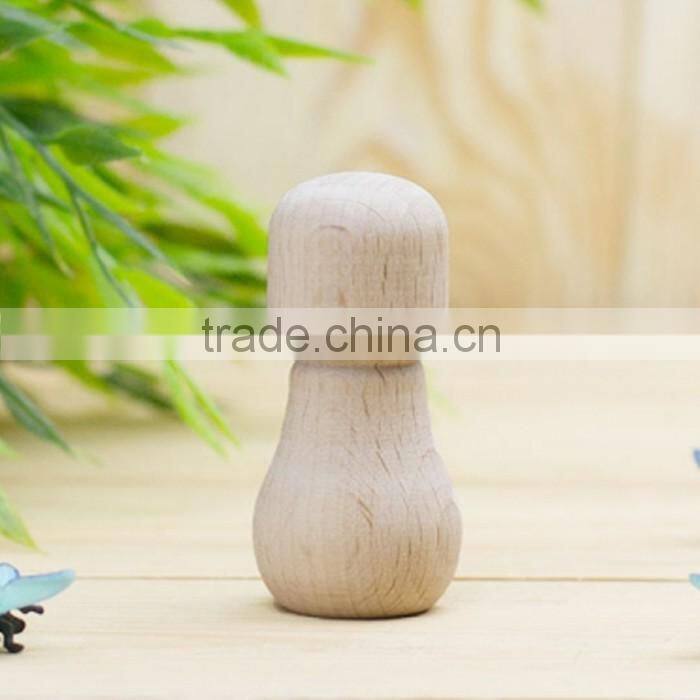 Safety smooth wooden DIY blank peg doll