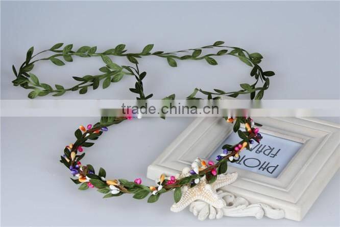 Wedding artificial Flower hair wreath.summer beach gift hair jewelry accessory
