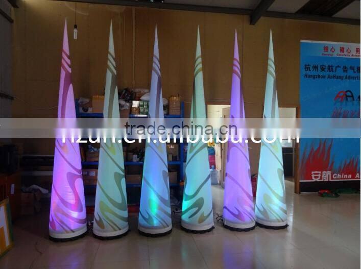 Colorful Light Up Inflatable Wedding Cone