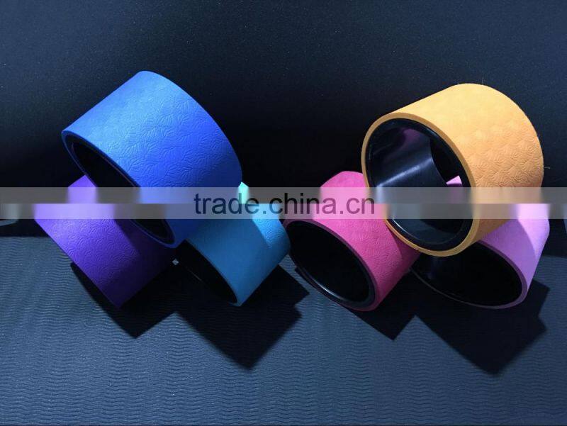 Yoga Wheel TPE Foam Roller Tube Wheel Pilates Yoga Physio Gym Back Massage for Waist Shape & Bodybuilding