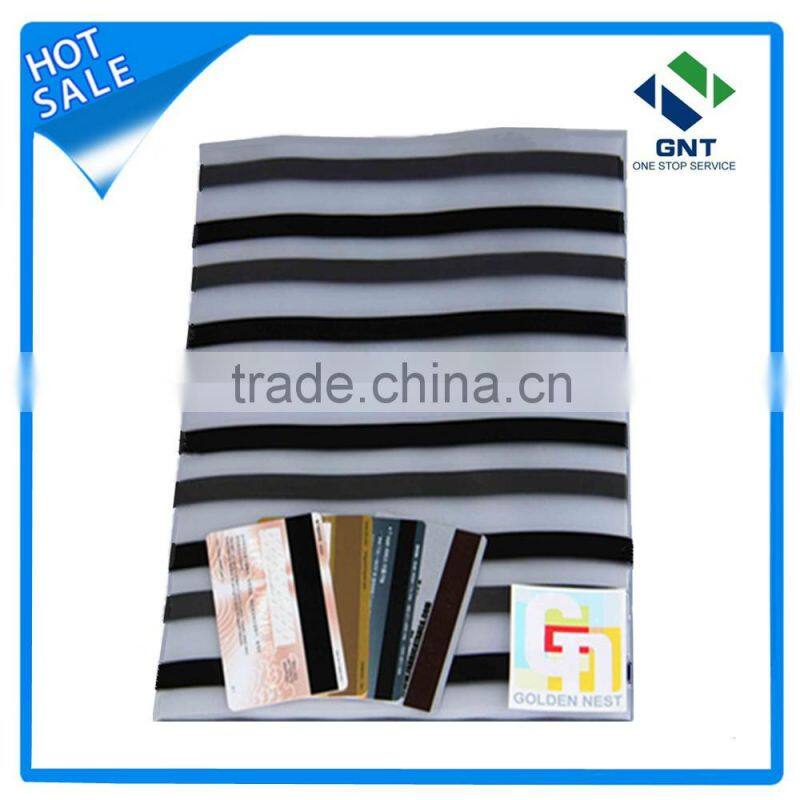 Magnetic stripe PVC overlay film