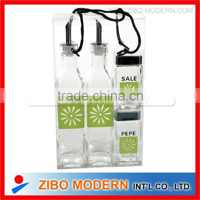 colour frosted glass oil bottle