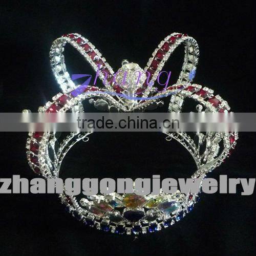 Newest beauty colored diamond male pageant crown