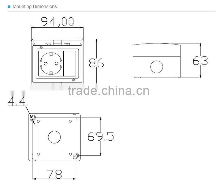 1 Gang Switcher Electric Outlet Waterproof(SP-SRS)