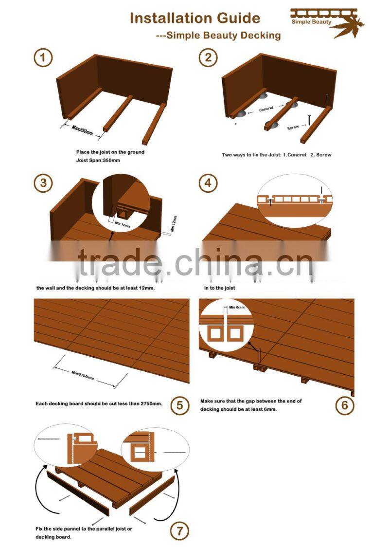 garden wood plastic composite gazebo decking