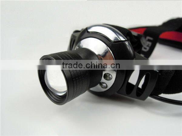 CREE Q5 6 red led flashling 3aaa led headlamp