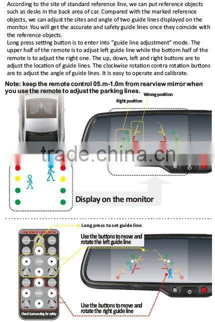 Car compass and temperature rearview mirror with back up camera special for any car