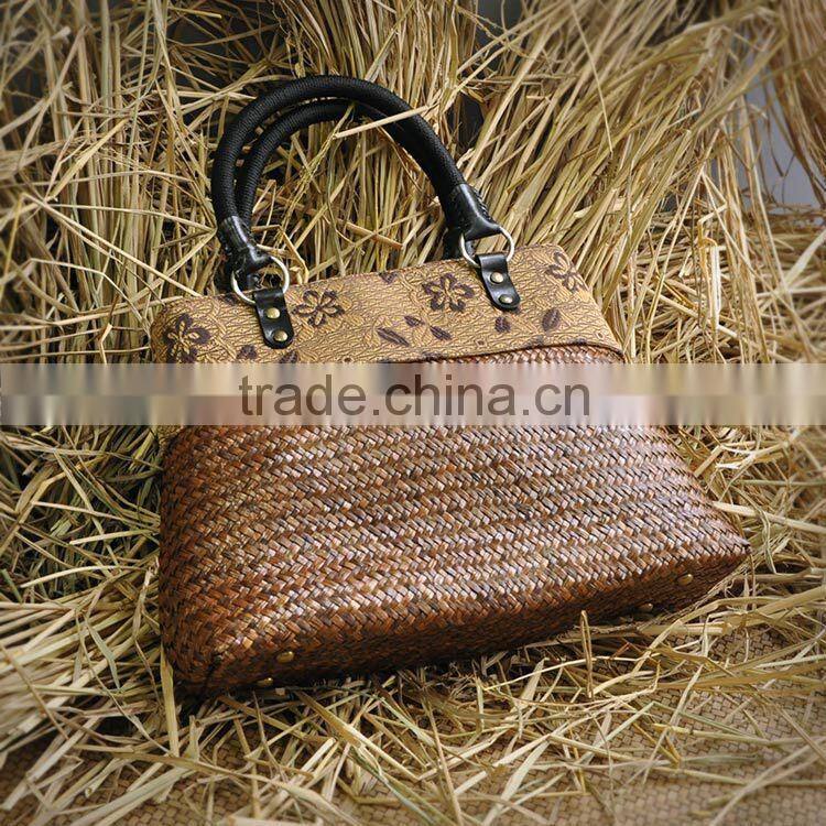 2016 new arrival thailand summer bag women shopping bag bamboo weaving handbag