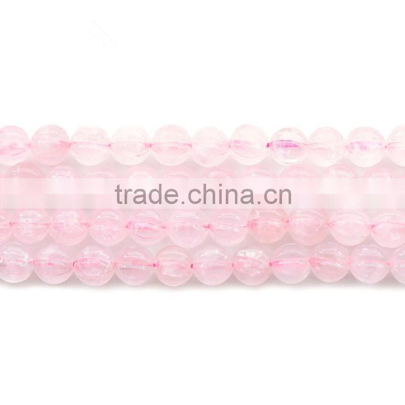 8mm 10mm 12mm 14mm pumpkin shaped jewelry gemstone sapcer beads natural rough rose quartz