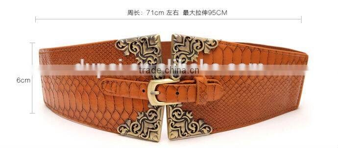 2014 Best fashion metal belt pure leather belts