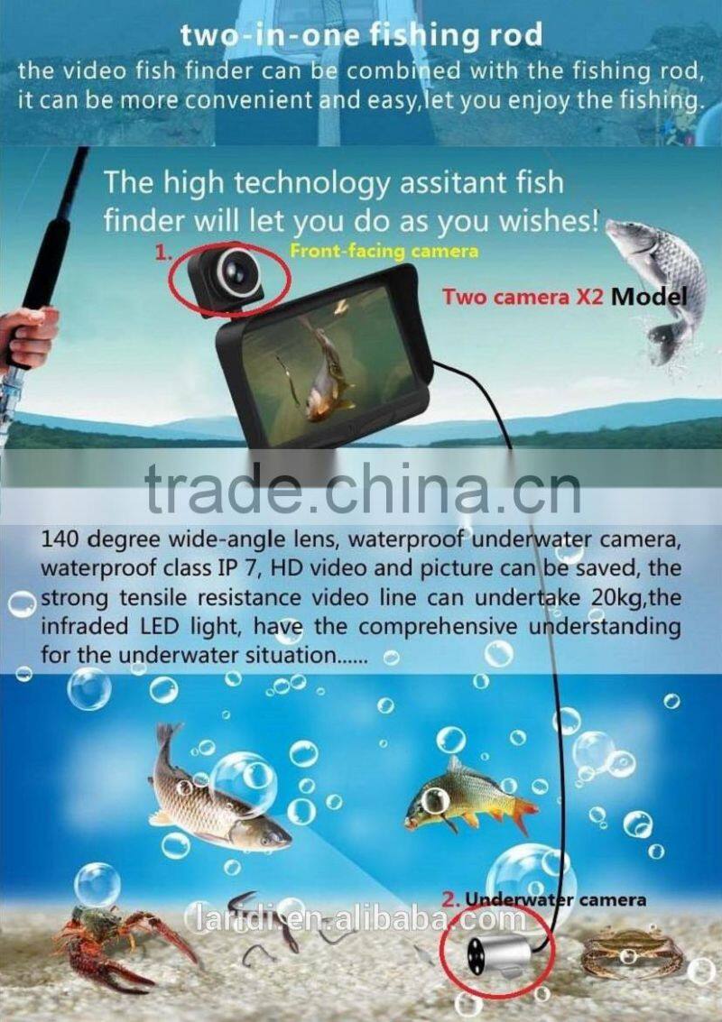 2016 Lucky Fish Finder Sounder Wireless Sonar Fishing Underwater one Camera Deeper Depth X3 fish finder