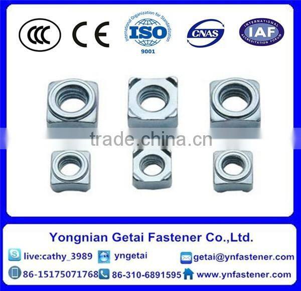 square nuts DIN928 carbon steel M10 hot dip galvanizing