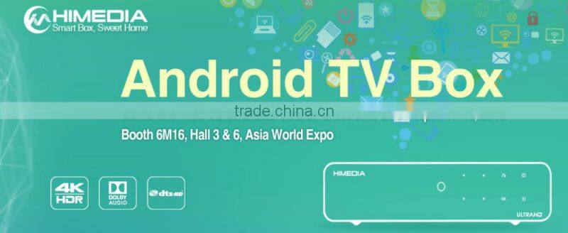 New updated smart tv box HiMedia Rockchip RK3368 octa core 4K android tv box google 5.1 arabic channels UHD player