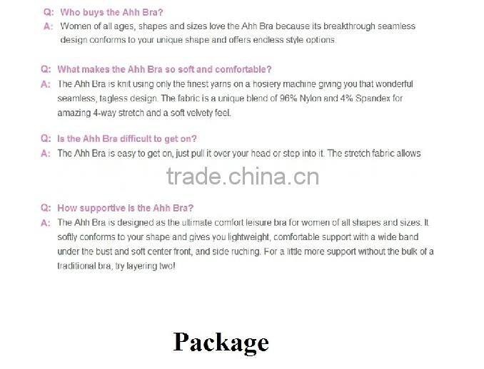 Ahh Bra,The original comfortable functional fashion Bra(Black)