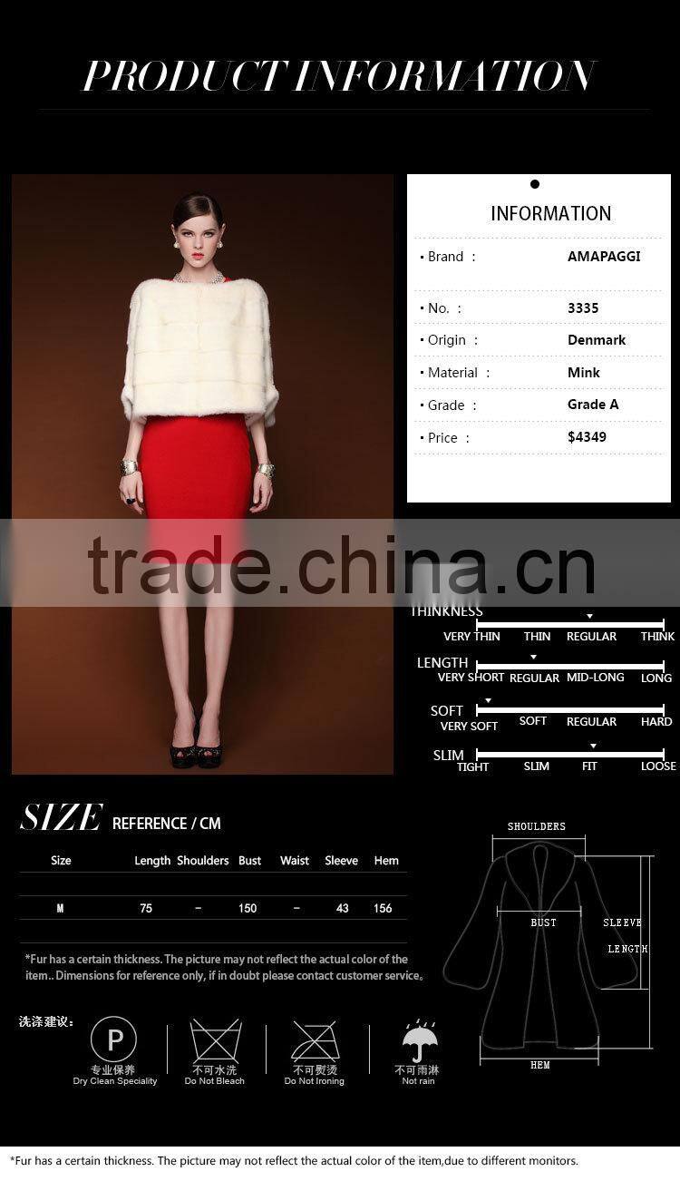 wholesale white velvet mink short mink coat shawl for girls