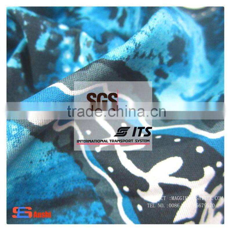 Es3227 fashion amoeba printed spandex cotton twill fabric