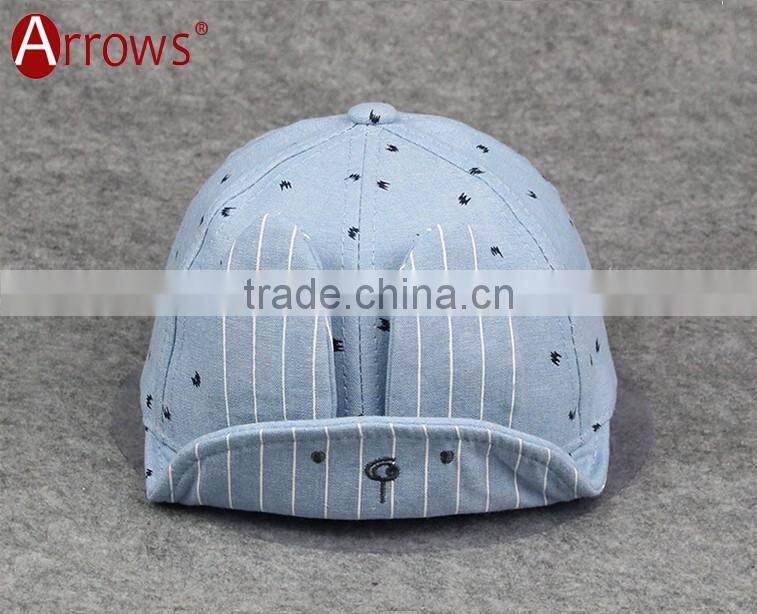 Rabbit Hair Cartoon Intimate Design Soft Brimless Infant Baby Kids Baseball Caps with Long Ears