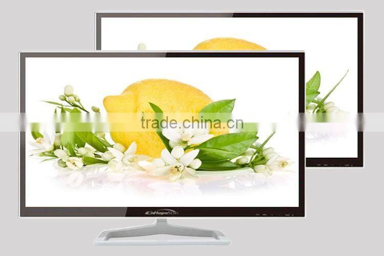 27 Inch white colour desktop monitor with 12v vga