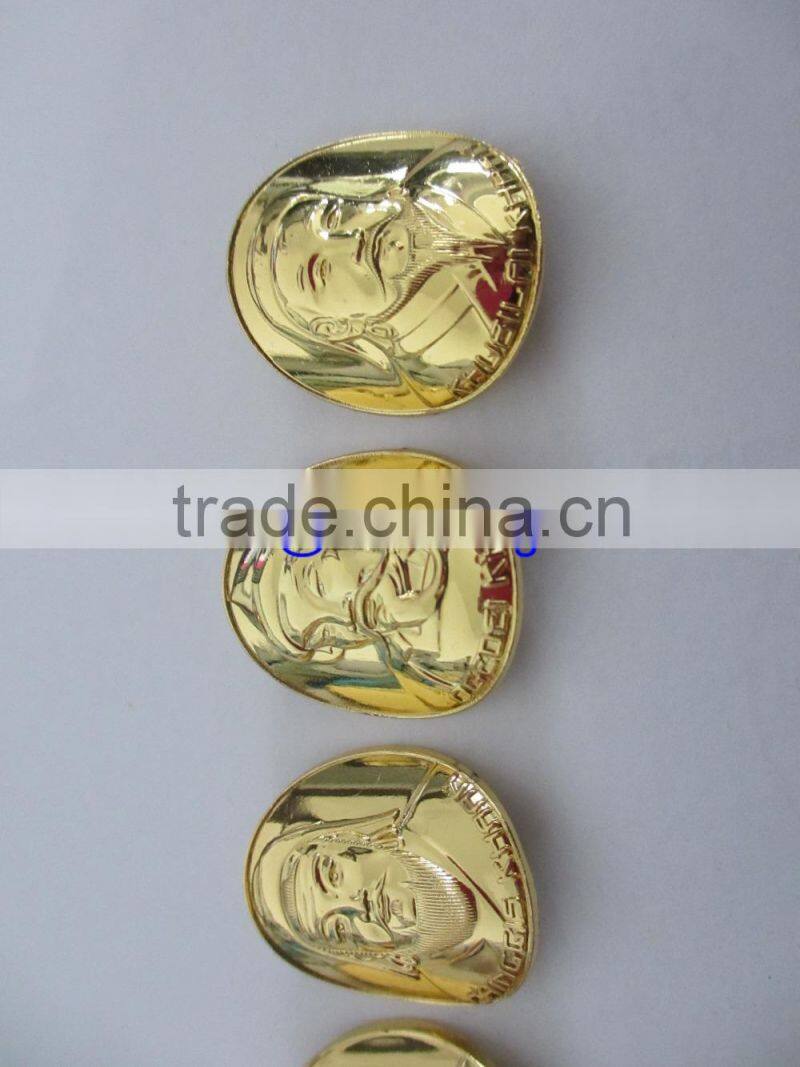 2015 Souvenir custom curve metal gold coins with your own fashion design
