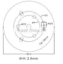 7w 56mm bulb down light pcb with led ic driver on board 80ra 80lm leading edge ac lamp