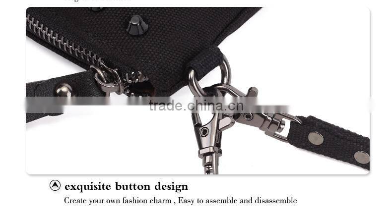 2016 Europea style factory directing selling high quality women blue clutch bag with rivet