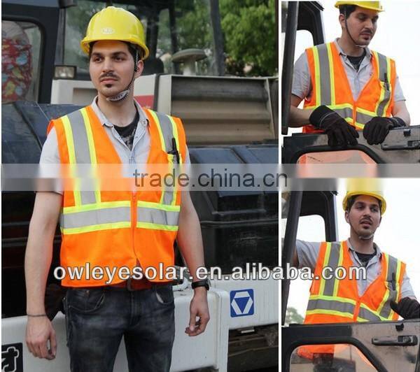 fluorescent lime green class II mesh safety vest lime with zipper front and pockets