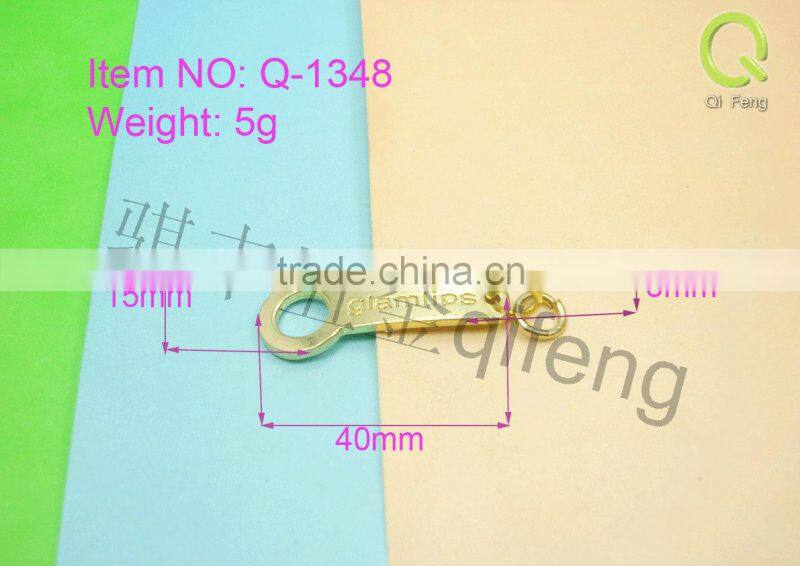 customed logo silicone zipper puller fashion metal zipper puller