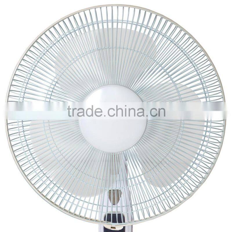 Multifunctional 220v 16 inch solar emergency light stand fan line grill with rim