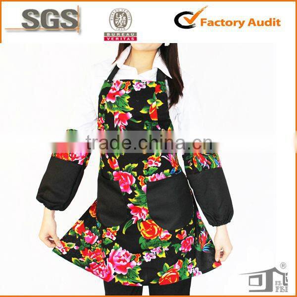 100% cotton printed vintage custom made floral Chinese aprons