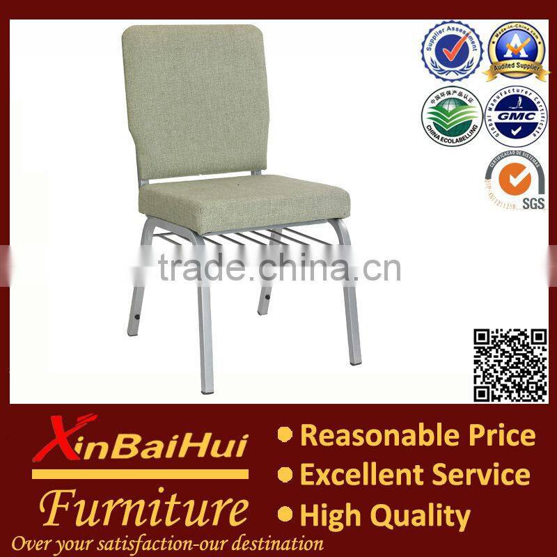 Metal Church Chair with Bookrack