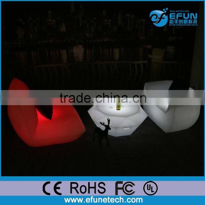 remote control portable rgb color changed inflatable outdoor furniture plastic led sofa