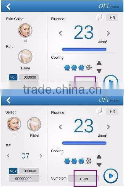 New design in 2016 hair removal ipl+rf e light system broadlaser Tender skin from china