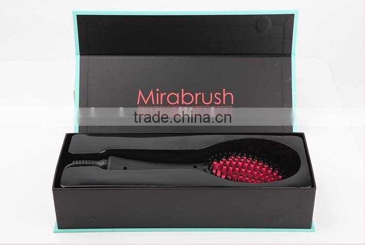 Hot sale Electric LED Iron Brush Hair Straightener Massager Comb Auto Hair Tool Electric straightening hair brush