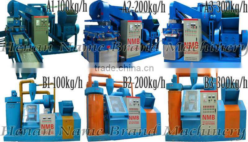 Best sales!!! waste scrap plastic cable telephone tv computer copper wire recycling machine