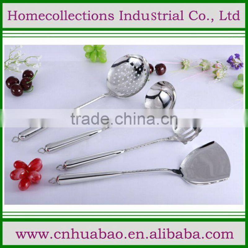 high quality mirror finishing ladle, inox silver color kitchenware tool