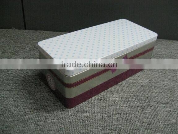 metal sweet storage jar with decal