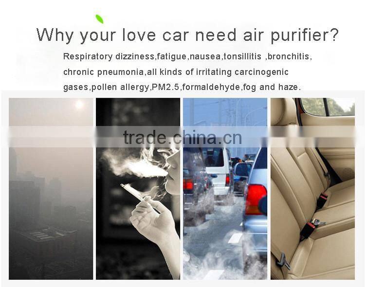 Most practical portable mini car air purifier ionizer and USB charger