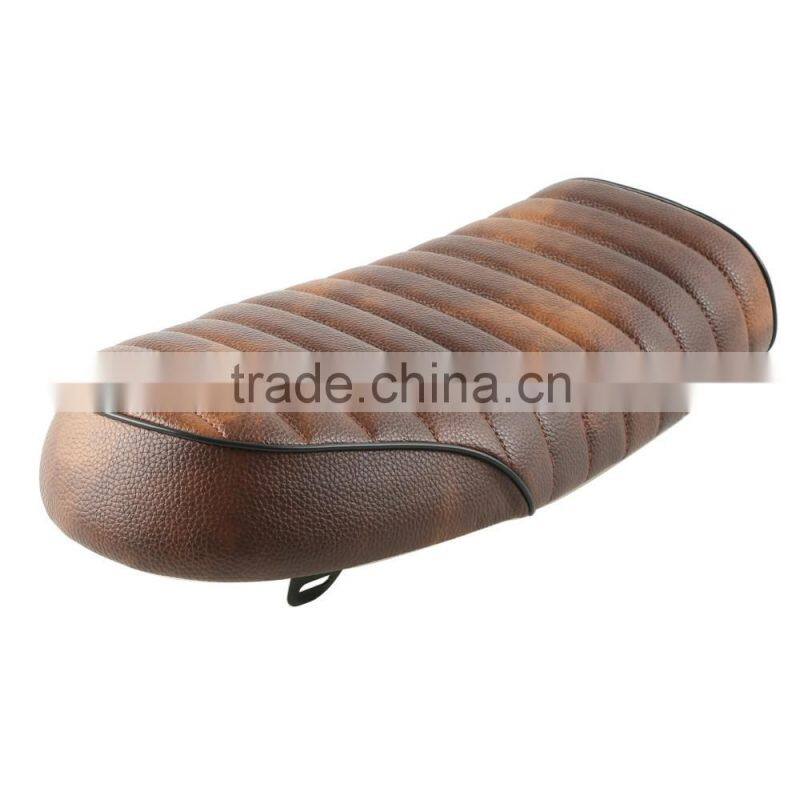 Brown or Black Universal Flat Brat Seat Cafe Racer Vintage Saddle For Honda CB for Yamaha SR