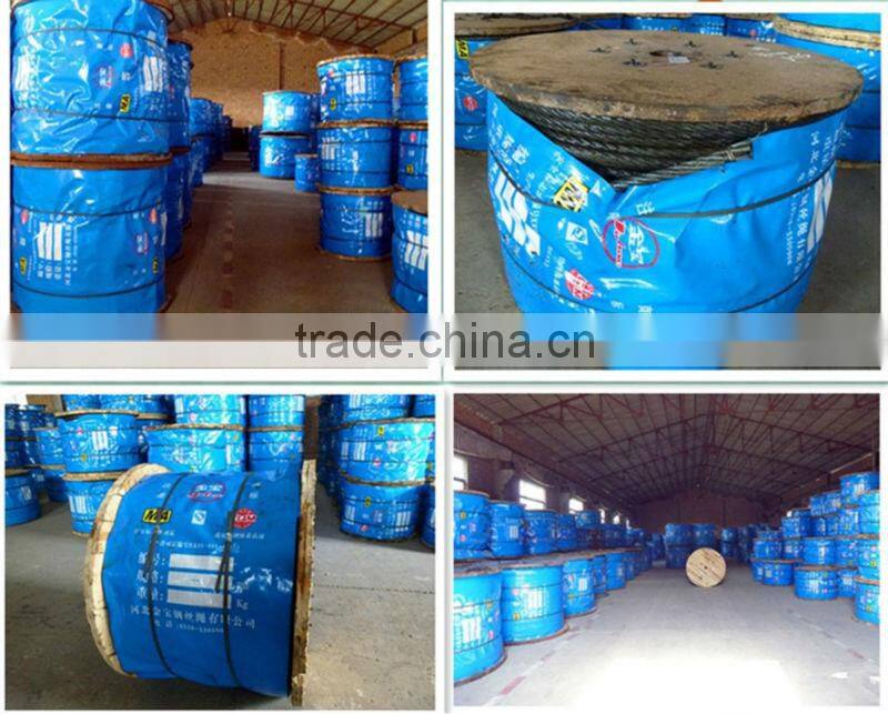 6x19S ungalvanized steel wire rope for ordinary use