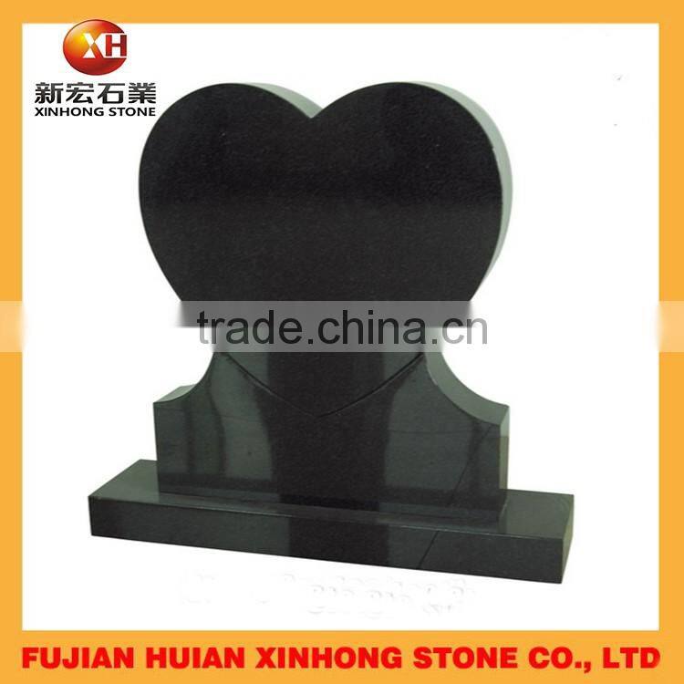 Black granite animal tombstone with new design