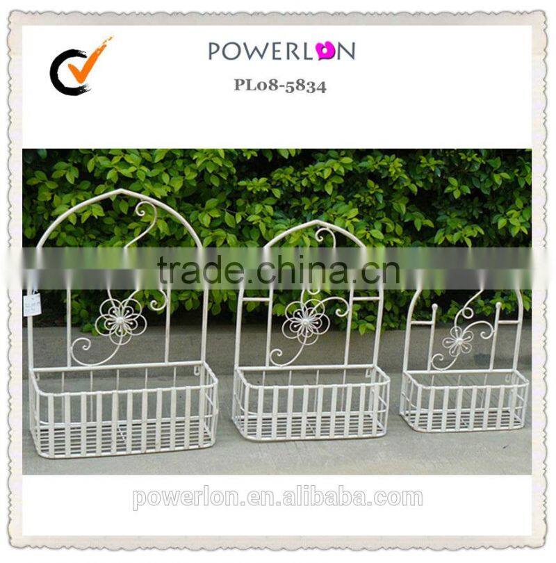Durable S/3 Metal Garden Flower Wall Planters