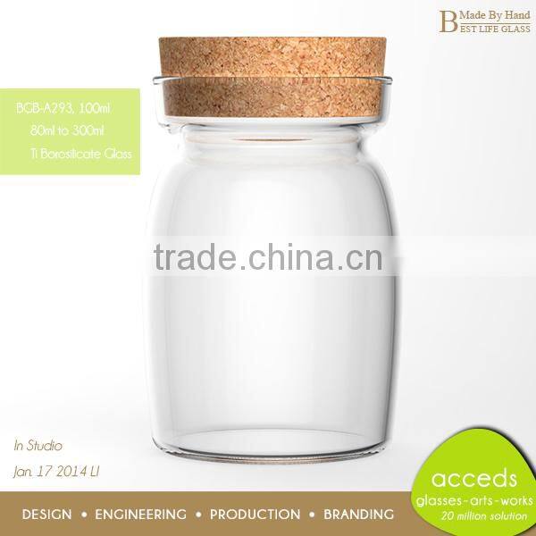 OEM ODM Hand Made Mini Glass Milk Bottles 100ml