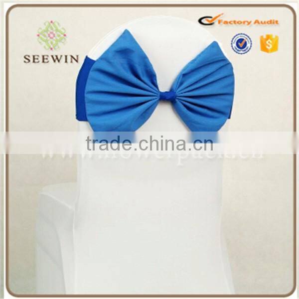 Cheap chair cover with bowknot and chiavari ruffle chair sash for wedding/Banquet/Party