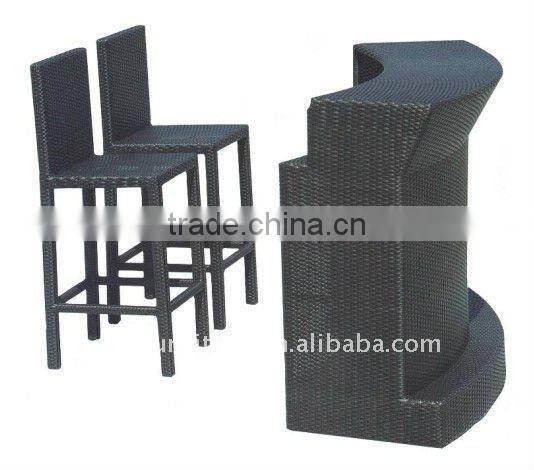 outdoor garden high bar stool classical rattan bar table set