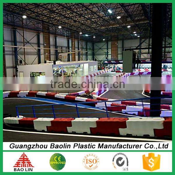 Pedestrian Road Barrier Rotomoding Plastic safety road barrier red colour make in China